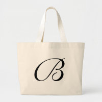 Riesige Taschen-Tasche des Monogramm-B <White>