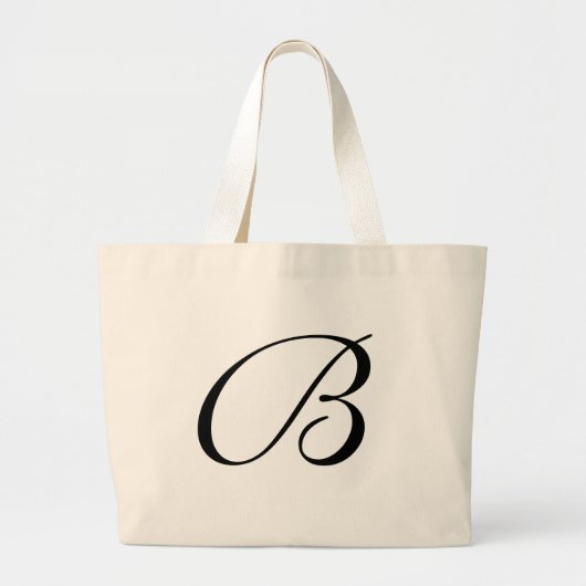 Riesige Taschen-Tasche des Monogramm-B <White> Jumbo Stoffbeutel (Vorne)