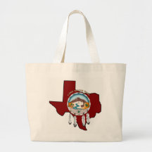 Riesige Taschen-Tasche Stammes- Schild-Texas