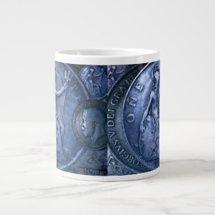 Riesige Tasse mit Münzen-Kunst-Dekor