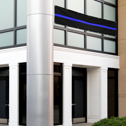 Riesige Thin Blue Line-Standardversion Banner (Äußeres Gebäude)