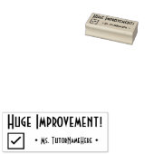 "Riesige Verbesserung!" + Tutor-Name Rubber-Briefm Gummistempel (Stempel)