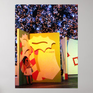 Riesige Weihnachtskarte in Bangkok, Thailand Poster