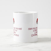 Riesige WeihnachtsTasse Sankt Yorkie Jumbo-Tasse (Vorderseite)