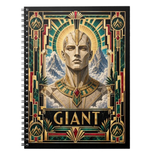 Riesiger, Art Deco-Mythischer Notizblock (Vorderseite)