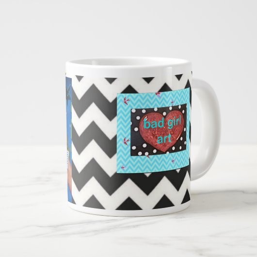 RIESIGER BECHER, WARUM DAS LEBEN TUT, BEHALTEN DAS Jumbo-Tasse (Vorderseite Rechts)