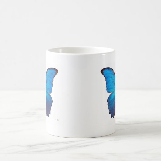 Riesiger blauer Morpho Schmetterling Kaffeetasse (Mittel)