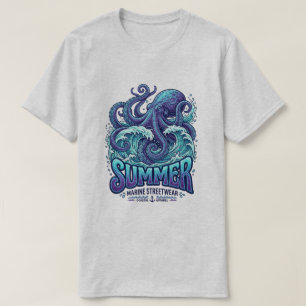 Riesiger blauer Oktopus / Kleidung Sommerurlaub  T-Shirt