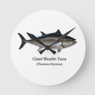 Riesiger Bluefin-Thunfisch Runde Wanduhr