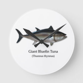 Riesiger Bluefin-Thunfisch Runde Wanduhr