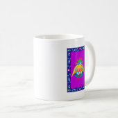 riesiger bunter Vogel Kaffeetasse (VorderseiteRechts)