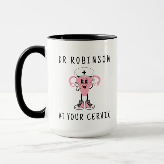 Riesiger Dr. Individuelle Name bei Ihrem Cervix pe Tasse (Links)
