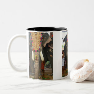 riesiger Elefant Zweifarbige Tasse
