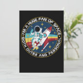 Riesiger Fan des Weltraums sowohl für die äußere a Save The Date (Stehend Vorderseite)