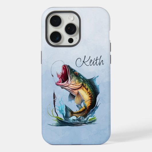 Riesiger Fisch aus dem Wasser iPhone Hülle (Rückseite)