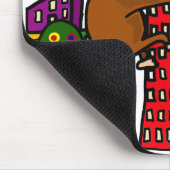 Riesiger Gorilla, der hohes Gebäude umarmt Mousepad (Ecke)