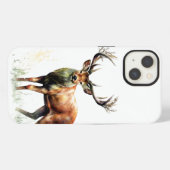 Riesiger Hirsch mit Geweih iPhone Hülle (Rückseite (Horizontal))