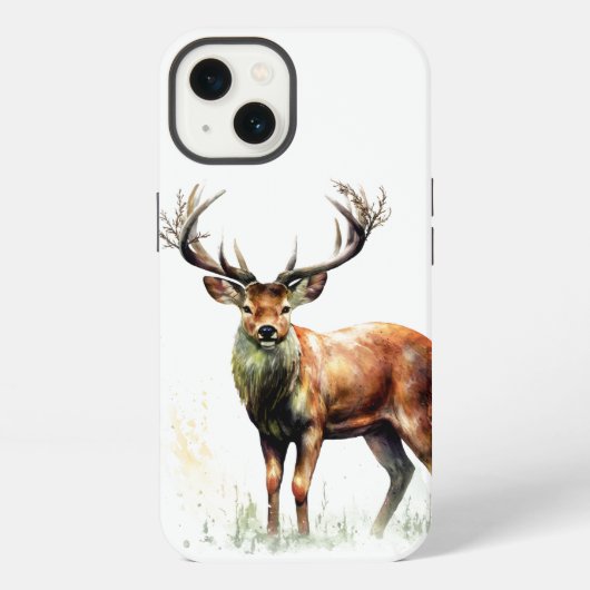Riesiger Hirsch mit Geweih iPhone Hülle (Rückseite)