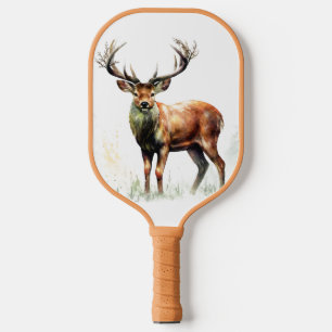 Riesiger Hirsch mit Geweih Pickleball Schläger