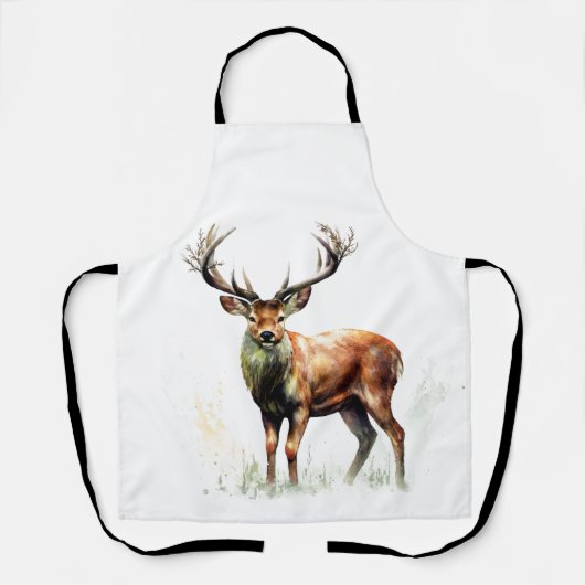 Riesiger Hirsch mit Geweih Schürze (Vorderseite)