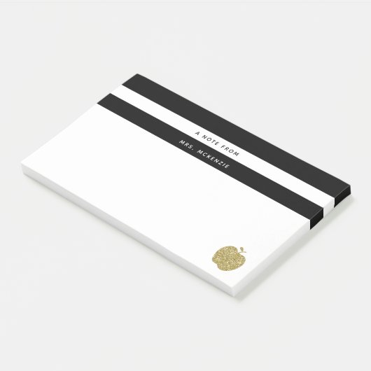 Riesiger Imitat-GoldGlitzer-Apple-Lehrer-klebrige Post-it Klebezettel (angewinkelt)
