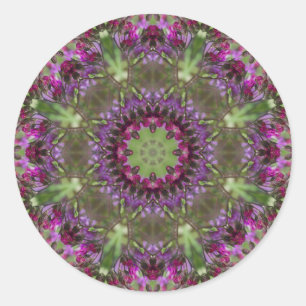 Riesiger Ironweed, Wildblume-Kaleidoskop Runder Aufkleber