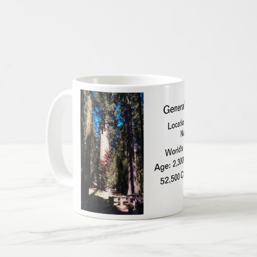 Riesiger Mammutbaum-Baum General-Sherman Kaffeetasse (Vorderseite Links)