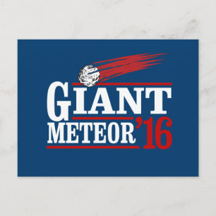 Riesiger Meteor 2016 Postkarte