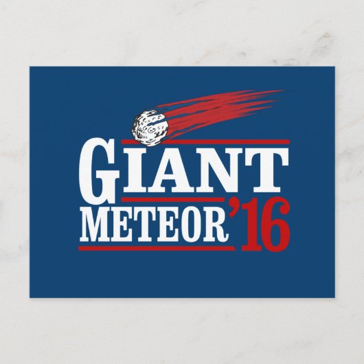 Riesiger Meteor 2016 Postkarte (Vorderseite)