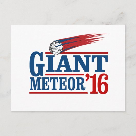 Riesiger Meteor 2016 Postkarte (Vorderseite)