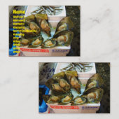 Riesiger Miesmuscheln Tsukiji Fischmarkt, Tokyo, Visitenkarte (Vorne/Hinten)