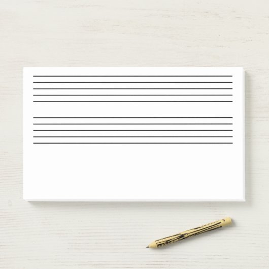 Riesiger Musiknoten Post-it Klebezettel (Auf Schreibtisch)