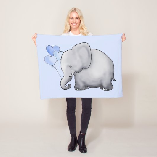 Riesiger niedlicher Baby-Elefant mit Fleecedecke (Beispiel)