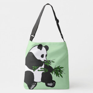Riesiger Panda Grün Tragetaschen Mit Langen Trägern