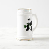 Riesiger Panda isst Bambus Bierglas (VorderseiteRechts)