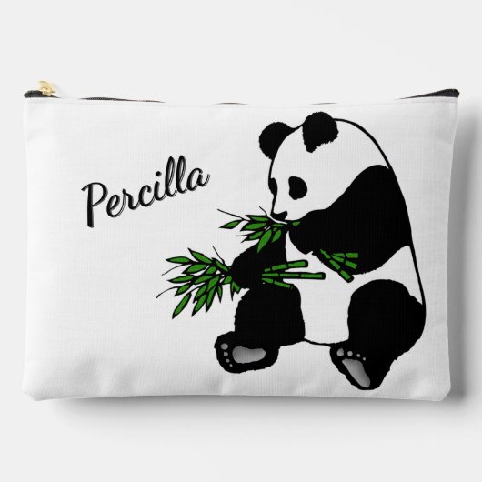 Riesiger Panda isst Bambus Name Zubehörtasche (Vorderseite)