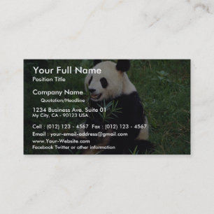 Riesiger Panda, Sichuan-Provinz, China Visitenkarte