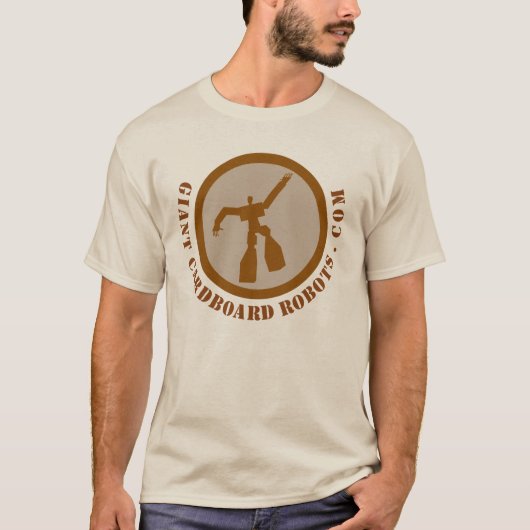 Riesiger Papproboter-Brown-T - Shirt (Vorderseite)