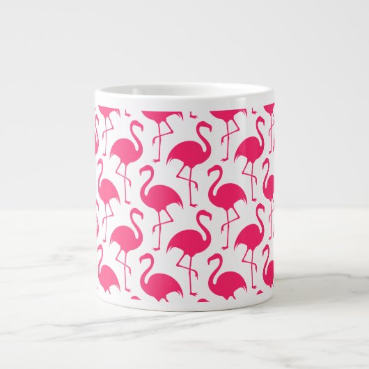 Riesiger rosa Flamingo Jumbo-Tasse (Vorderseite)