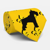 Riesiger Schnauzer - Herbst-Blumen-Entwurf Krawatte (Gerollt)