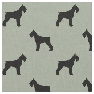 Riesiger Schnauzer-Silhouette-Muster Stoff