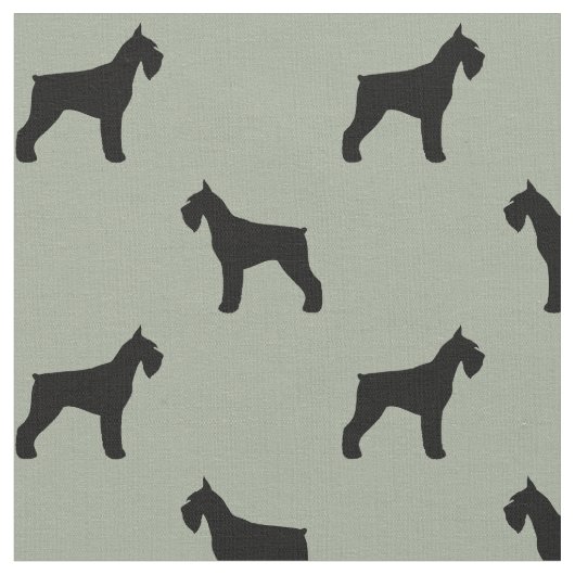 Riesiger Schnauzer-Silhouette-Muster Stoff (Nahaufnahme)
