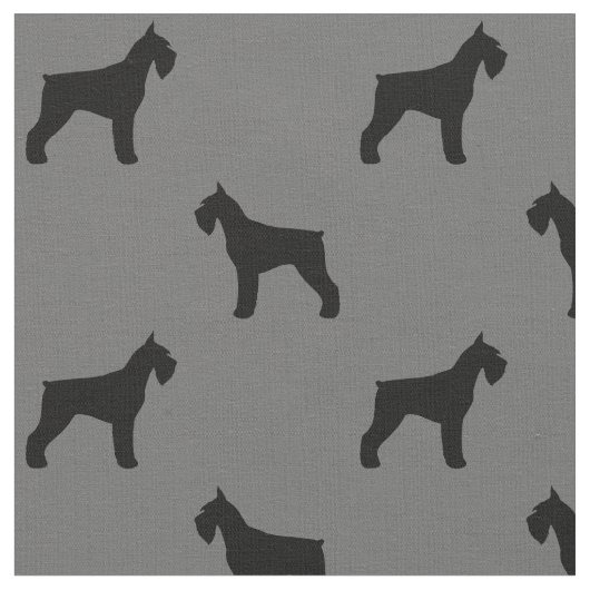 Riesiger Schnauzer-Silhouette-Muster Stoff (Nahaufnahme)