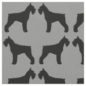 Riesiger Schnauzer-Silhouette-Muster Stoff (Nahaufnahme)
