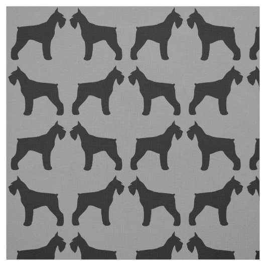Riesiger Schnauzer-Silhouette-Muster Stoff (Muster)