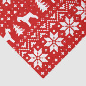 Riesiger Schnauzer-Silhouette-Weihnachtsmuster-Rot Seidenpapier (Detail)