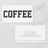 Riesiger schwarzer Text auf White Punch Loyalty Ca Treuekarte (Vorne/Hinten)