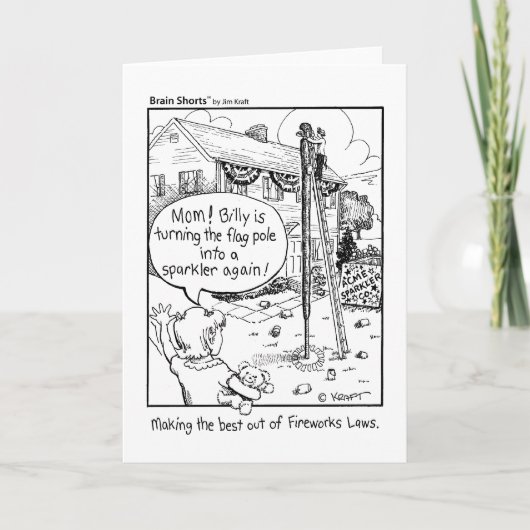 "Riesiger Sparkler" durch Jim Kraftpapier Karte (Vorderseite)