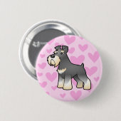 Riesiger/Standard-/Miniaturschnauzer-Liebe Button (Vorne & Hinten)