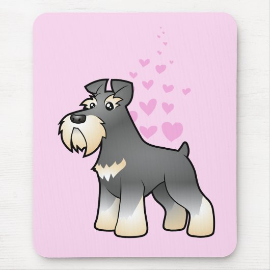 Riesiger/Standard-/Miniaturschnauzer-Liebe Mousepad (Vorne)
